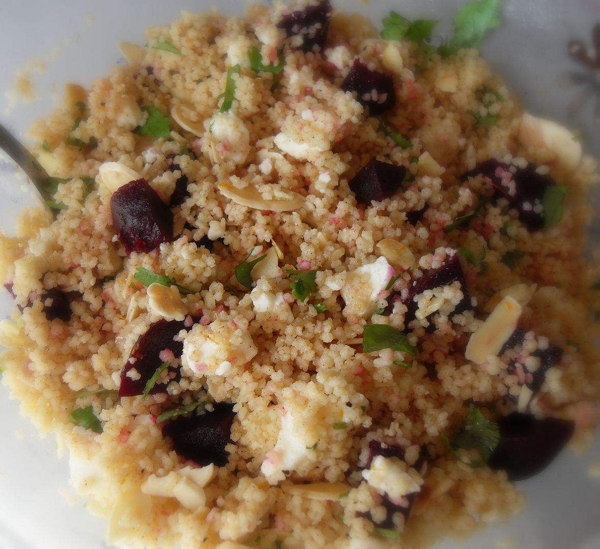 The English Kitchen Beetroot, Feta, Almond and Couscous Salad